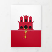 Flagge Gibraltars Dreifach Gefaltete Karte (Cover)
