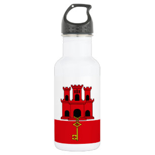 Flagge Gibraltars Edelstahlflasche