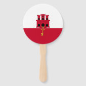 Flagge Gibraltars Fächer (Rückseite)