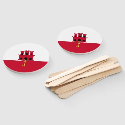 Flagge Gibraltars Fächer (Non-assembled)