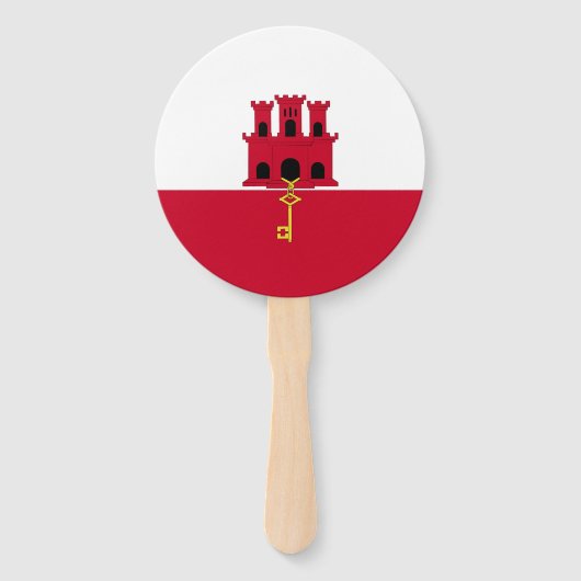 Flagge Gibraltars Fächer (Vorderseite)