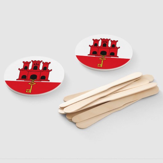 Flagge Gibraltars Fächer (Non-assembled)