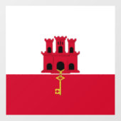 Flagge Gibraltars Fensteraufkleber (Blatt)
