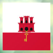 Flagge Gibraltars Fensteraufkleber (Blatt 3)
