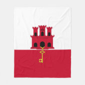 Flagge Gibraltars Fleecedecke (Vorderseite)