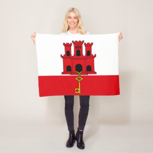 Flagge Gibraltars Fleecedecke