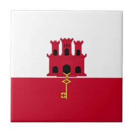Flagge Gibraltars Fliese