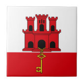 Flagge Gibraltars Fliese (Vorderseite)