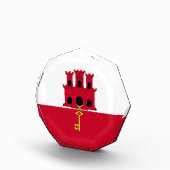 Flagge Gibraltars Fotoblock (Rechts)