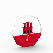 Flagge Gibraltars Fotoblock (Links)