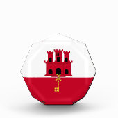 Flagge Gibraltars Fotoblock (Vorderseite)