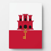 Flagge Gibraltars Fotoplatte (Vorderseite)