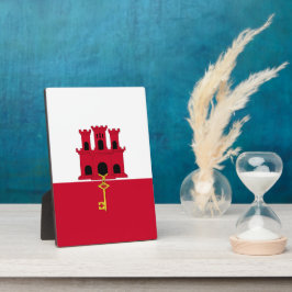 Flagge Gibraltars Fotoplatte