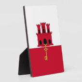 Flagge Gibraltars Fotoplatte (Seite)