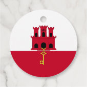 Flagge Gibraltars Geschenkanhänger (Rückseite)