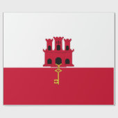 Flagge Gibraltars Geschenkpapier (Flach)