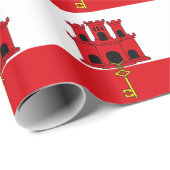 Flagge Gibraltars Geschenkpapier (Rolleneckpunkt)
