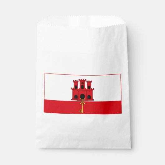 Flagge Gibraltars Geschenktütchen (Vorderseite)