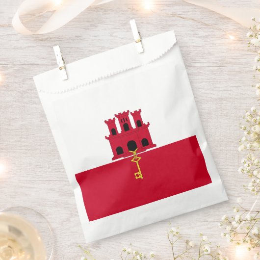 Flagge Gibraltars Geschenktütchen (Ausgeschnitten)