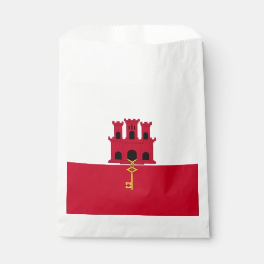 Flagge Gibraltars Geschenktütchen (Vorderseite)
