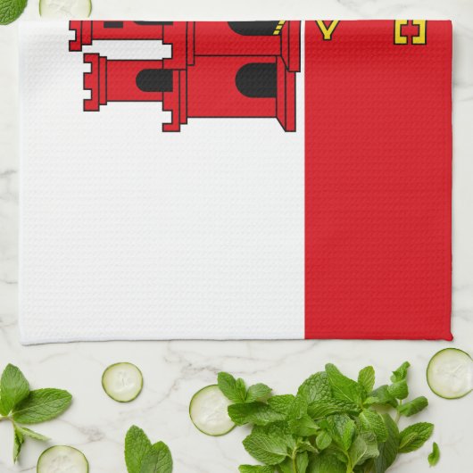 Flagge Gibraltars Geschirrtuch (Gefaltet)