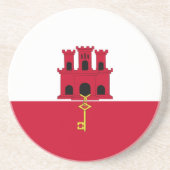 Flagge Gibraltars Getränkeuntersetzer (Vorne)