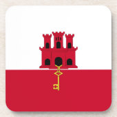Flagge Gibraltars Getränkeuntersetzer (Vorderseite)