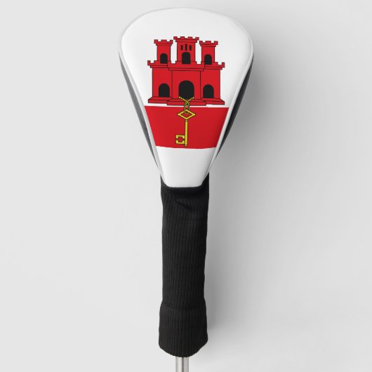 Flagge Gibraltars / Gibraltarische Flagge Golf Headcover (Vorderseite)
