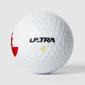 Flagge Gibraltars Golfball (Logo)