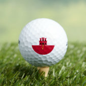 Flagge Gibraltars Golfball (Insitu T-Shirt)