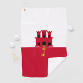 Flagge Gibraltars Golfhandtuch (Insitu)