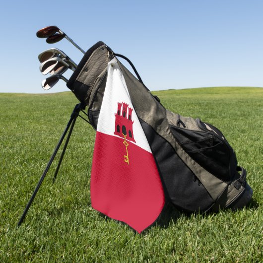 Flagge Gibraltars Golfhandtuch (Gras)