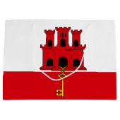 Flagge Gibraltars Große Geschenktüte (Vorderseite)