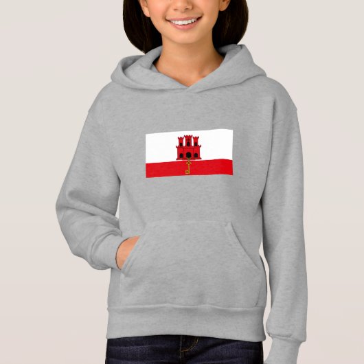 Flagge Gibraltars Hoodie (Vorderseite)