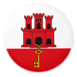 Flagge Gibraltars Keramikknauf