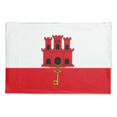 Flagge Gibraltars Kissenbezug (Rückseite)