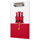 Flagge Gibraltars Klemmbrett (Links)