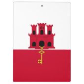 Flagge Gibraltars Klemmbrett (Rückseite)