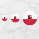 Flagge Gibraltars Konfetti (Rückseiten)