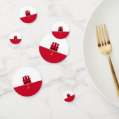 Flagge Gibraltars Konfetti (Gruppe)