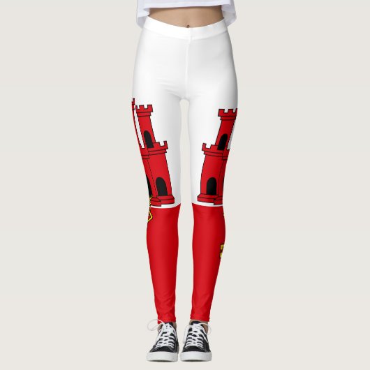 Flagge Gibraltars Leggings (Vorderseite)