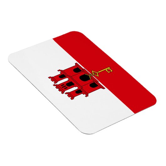 Flagge Gibraltars Magnet (Rechte Seite)