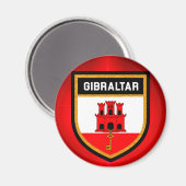 Flagge Gibraltars Magnet (Vorderseite/Rückseite)