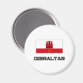 Flagge Gibraltars Magnet (Vorderseite/Rückseite)