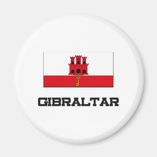 Flagge Gibraltars Magnet (Vorne)
