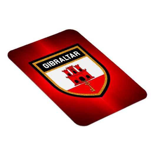 Flagge Gibraltars Magnet (Rechte Seite)