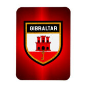 Flagge Gibraltars Magnet (Vertikal)