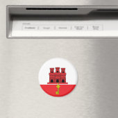 Flagge Gibraltars Magnet (In Situ (Geschirrspüler))