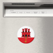 Flagge Gibraltars Magnet (In Situ (Geschirrspüler))