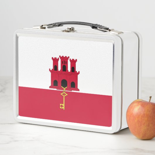 Flagge Gibraltars Metall Brotdose (Beispiel)